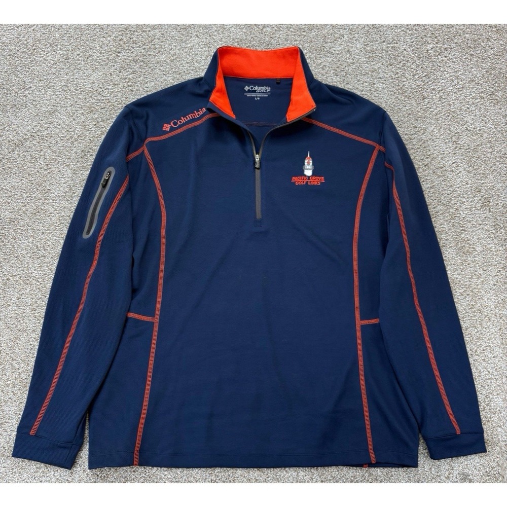 Columbia Golf Omni-Wick Shotgun 1/4 Zip Pullover Mens L Pacific Grove Golf Links